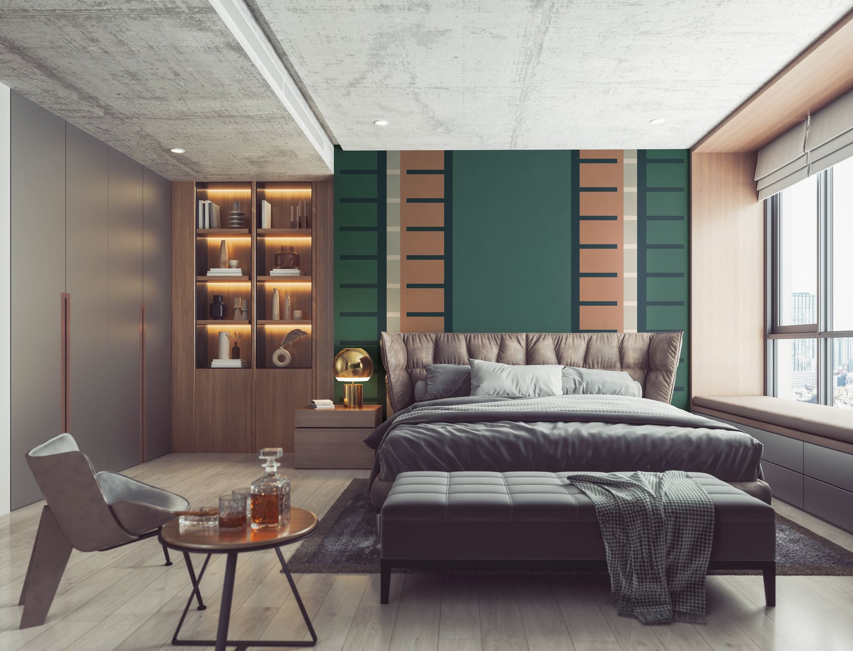 Обои Luna Крафт Карвинг CRF1 005 10,05×1 фото в интерьере